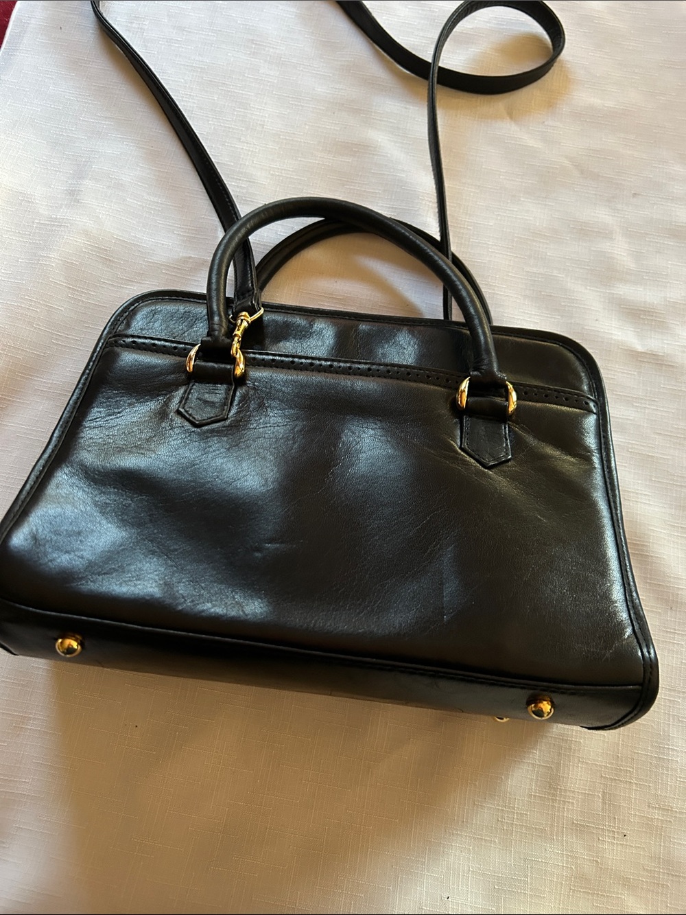 Classic Black Top-Handle Satchel